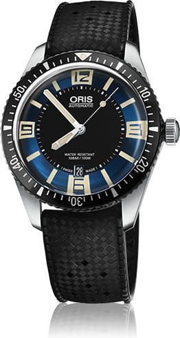 Discount ORIS DIVER SIXTY FIVE BLUE DIAL ON RUBBER STRAP watch 01-733-7707-4035-07-4-20-18